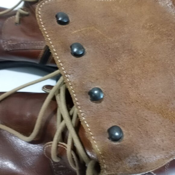 KENNETH COLE REACTION BROWN LEATHER LACE UP ANKLE BOOTS MEN SIZE 13 - Picture 5 of 12